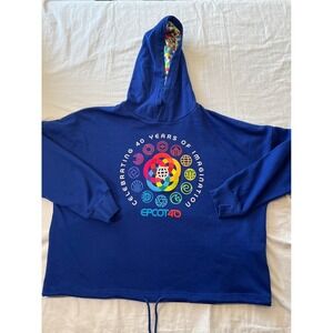 Disney‎ Epcot 40th Anniversary Figment Hoodie Blue XL